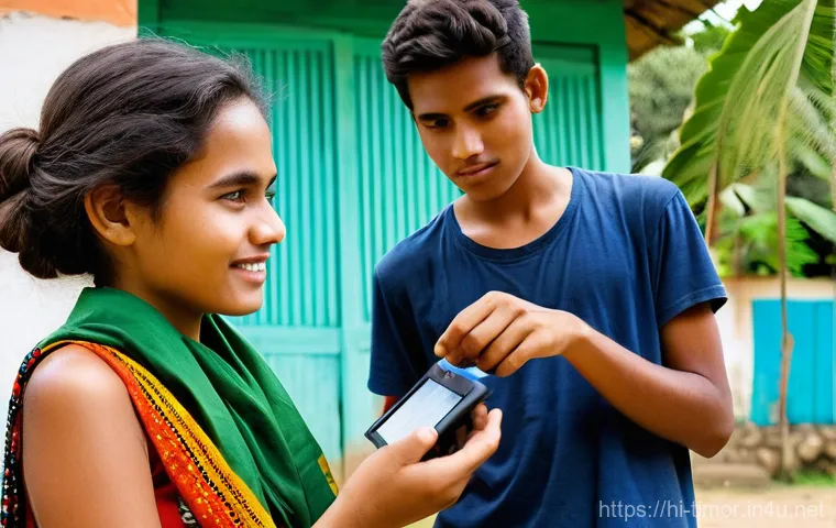 동티모르 독립 영화 - **Prompt: East Timorese Youth Filmmakers in a Village**
    "A vibrant, high-definition photograph o...