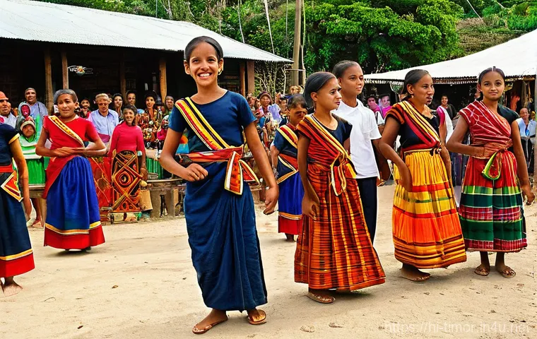 동티모르 독립 영화 - **Prompt: East Timorese Youth Filmmakers in a Village**
    "A vibrant, high-definition photograph o...