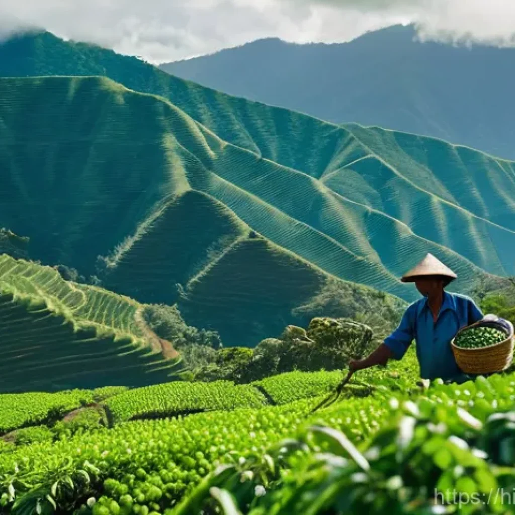 동티모르 농업 주요 품목 - **Prompt 1: East Timorese Coffee Harvest on Mountain Slopes**
"A vibrant, high-definition photog...
