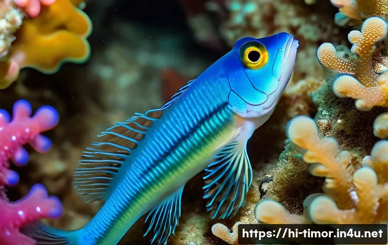 동티모르의 해양 생태계 - **Prompt:** "A vibrant, healthy coral reef teeming with life in the crystal-clear waters of East Tim...