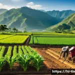 Home 22 동티모르 경제 현황 - **Prompt 1: Agricultural Prosperity in Timor-Leste**
"A vibrant, wide-angle shot of fertile agri...